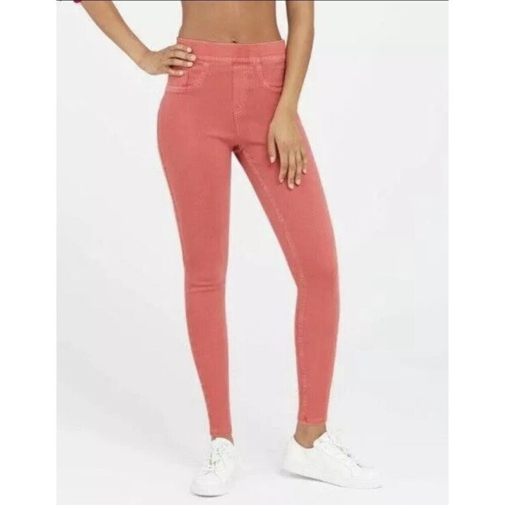 Spanx Leggins Pants Size XL Women’s Ankle Jeanish Island Orange Flawed